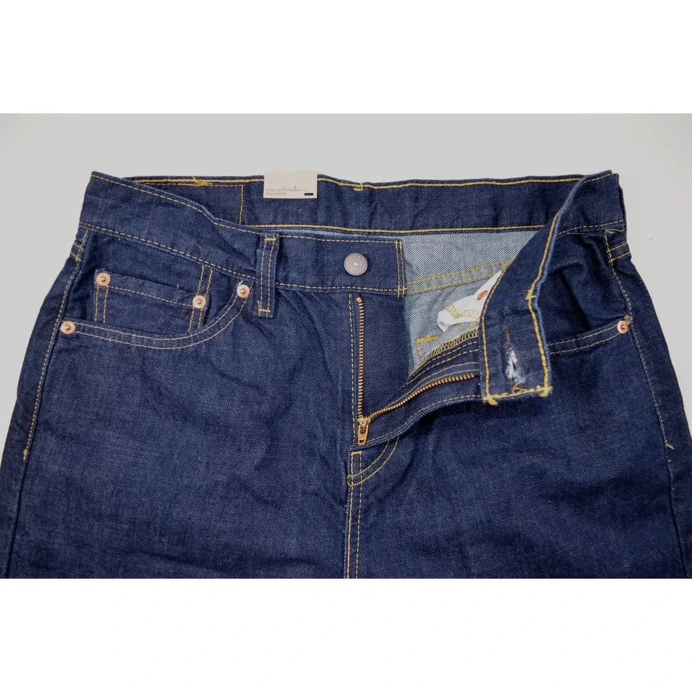 Levi's  505 Denim Blue Jeans Men's 33 x 32 (fits 32x31) Dark Wash Nwts Irregular
